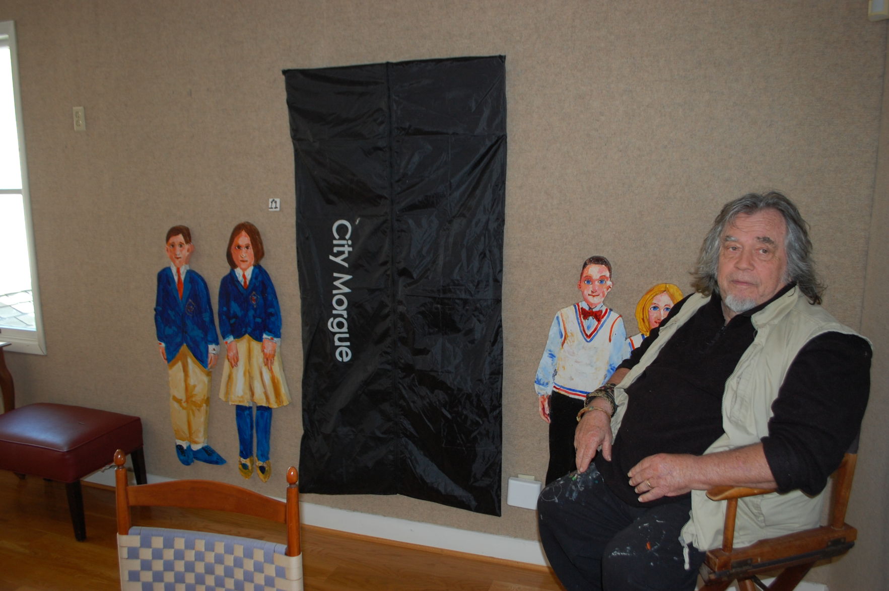 W Michael Bush next to 21st Century School Uniform.JPG